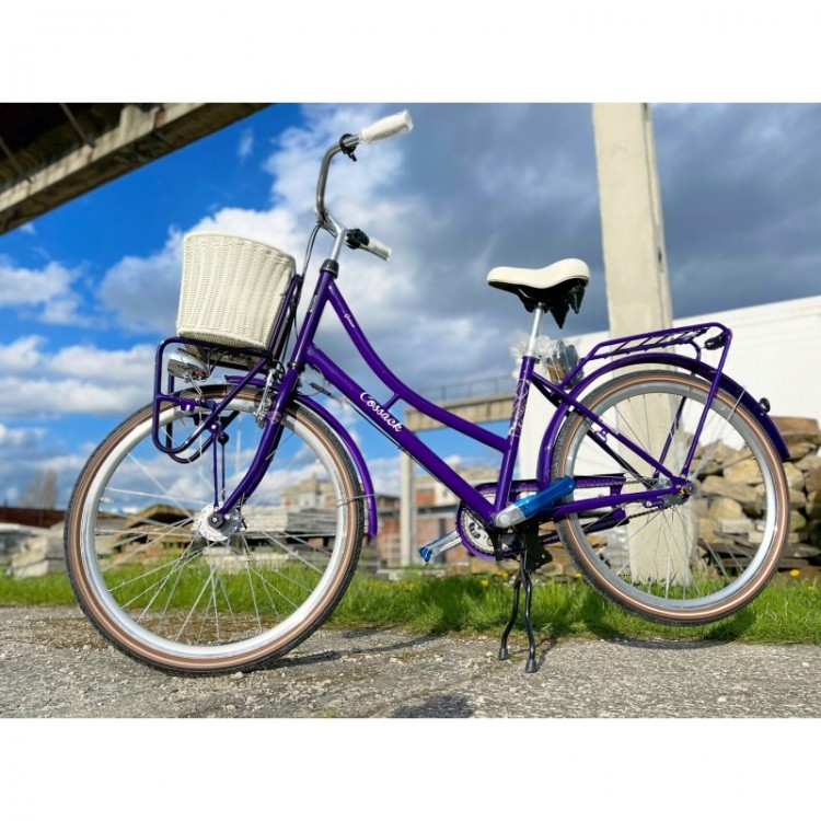 Mestský bicykel 26" Cossack GENOA 3 prevodový 18" fialová